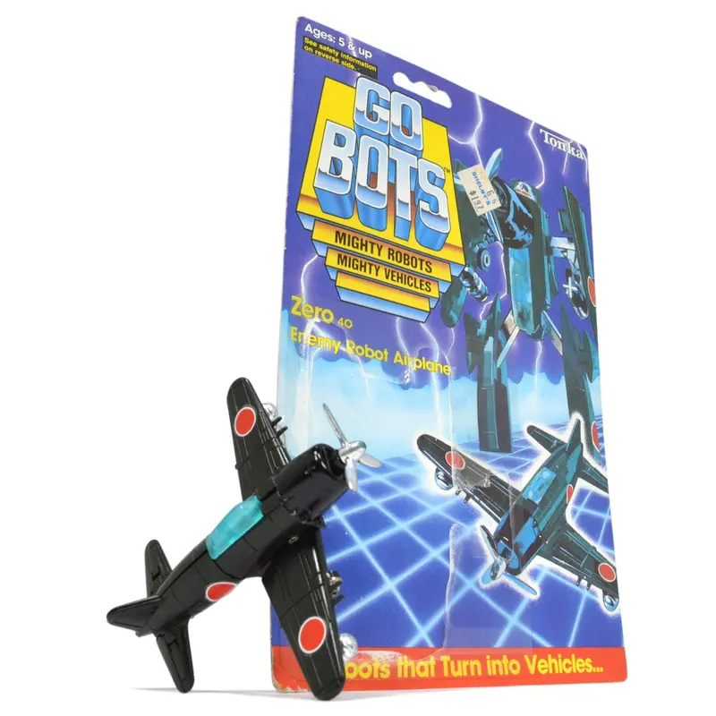 1984 Vintage Tonka Gobots Zero #40 Enemy Propeller Airplane Robot With Original Cardback Packaging 1