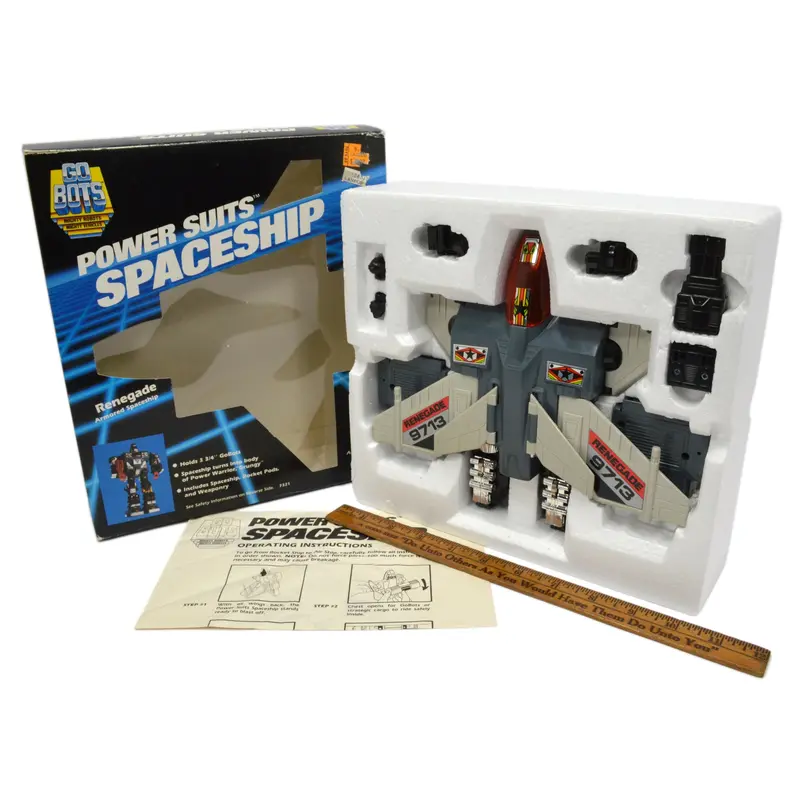 1985 Vintage Tonka Gobots Power Suits Renegade Spaceship #7321 In Original Box With Manual 1