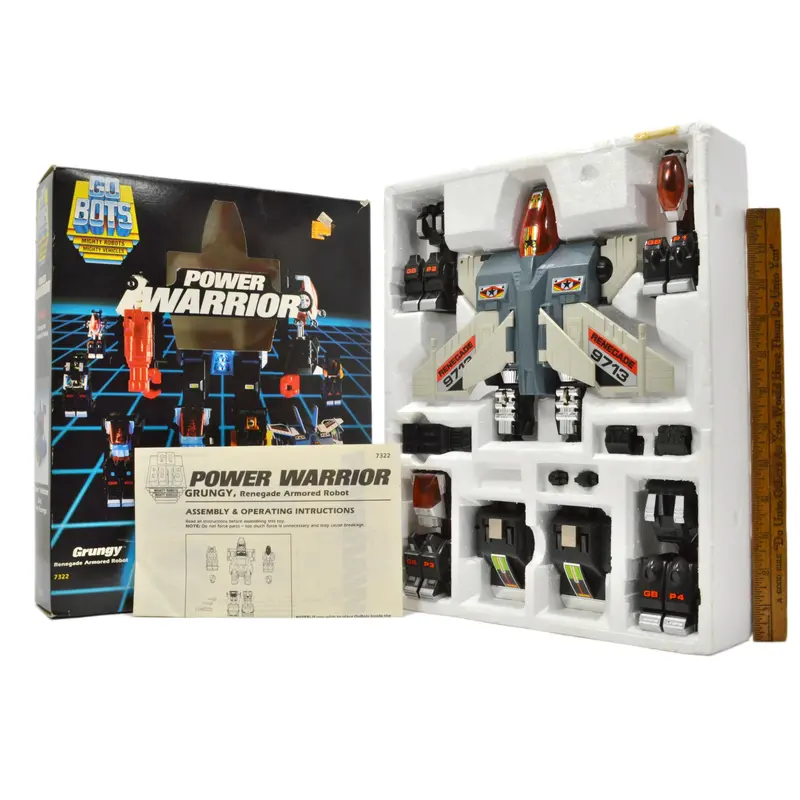 1985 Vintage Tonka Gobots Power Warrior-Grungy #7322 In Factory-Sealed Box With Instructions 1
