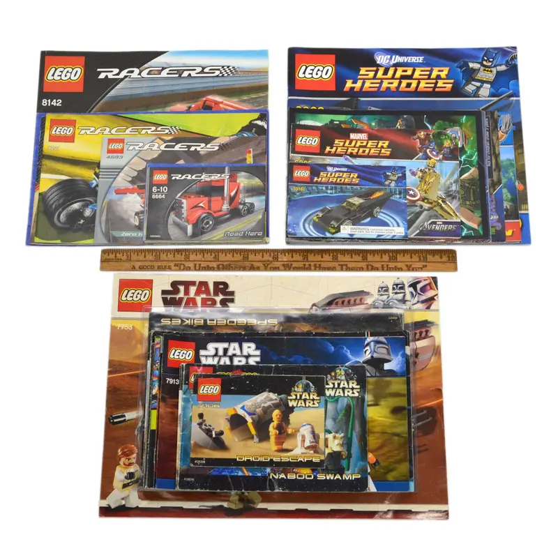 38 Pre-Owned Lego Star Wars Racers & Super Heroes Instruction Booklets 1