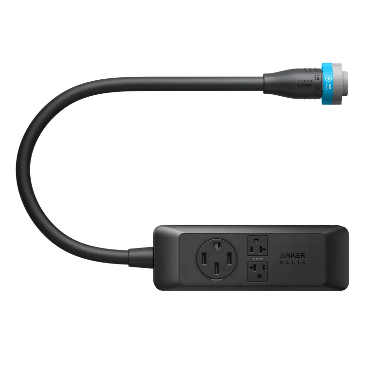 Anker Solix A17E1141-83 E10 Dual-Voltage Power Strip — 9,600W Nema 14-50 + Dual 2,400W Nema 5-20 Outlets, Transfer-Switch-Free Operation 1