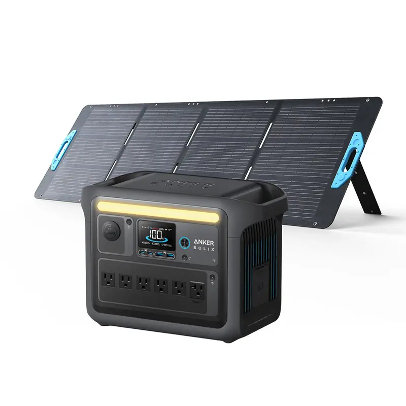Anker Solix C1000X Portable Power Station – 1056Wh Capacity, 1800W Output + 200W Solar Panel 1
