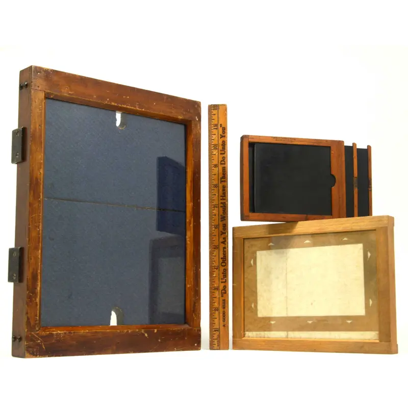 Antique 8X10 Printing Frame With Kodak Maskit And #3 Plate Holder — Three-Piece Lot 1