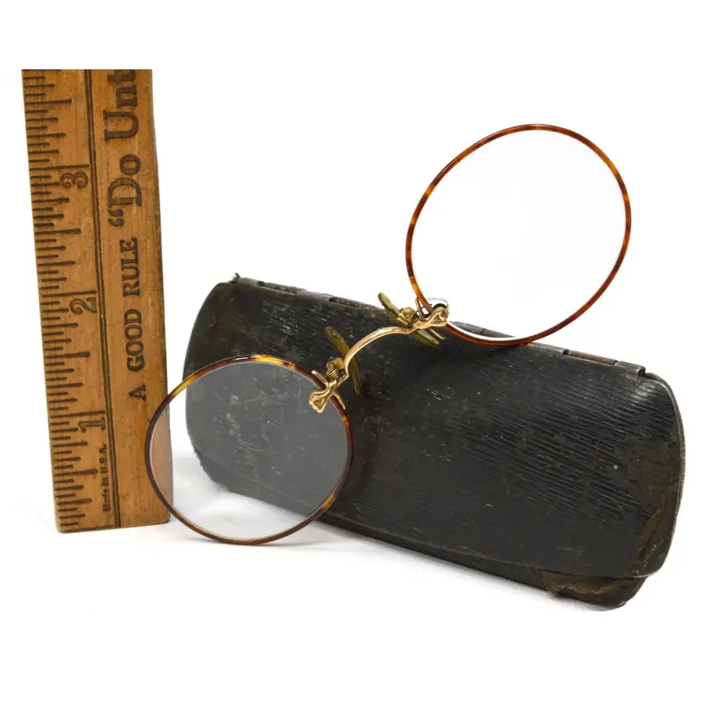 Antique Aristocrat Eyeglasses In 1/10-12K Gold-Filled Finish With Original Vintage Case 1