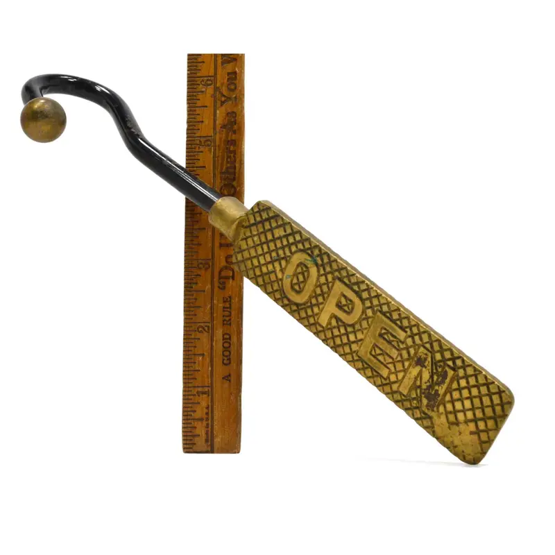 Antique Brass-And-Iron Open/Closed Hanging Sign – Versatile For Doors, Handles, Or Fireplaces 1
