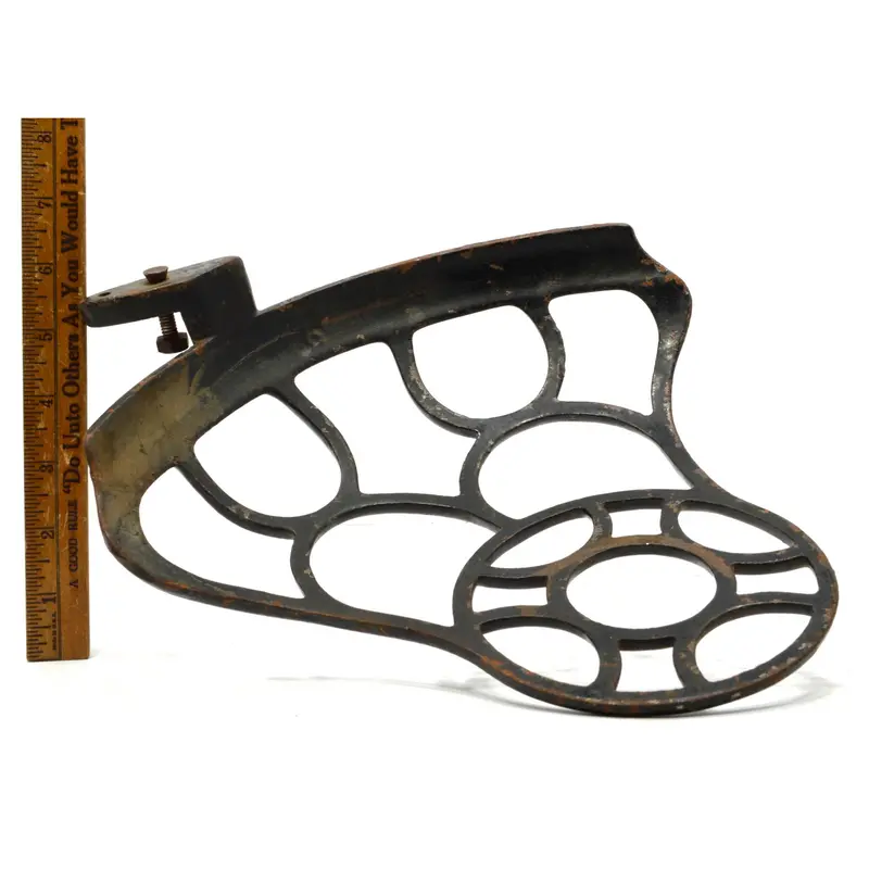 Antique Cast Iron Machine Component – Original Japanned Industrial Part For Steampunk Or Decorative Repurposing 1