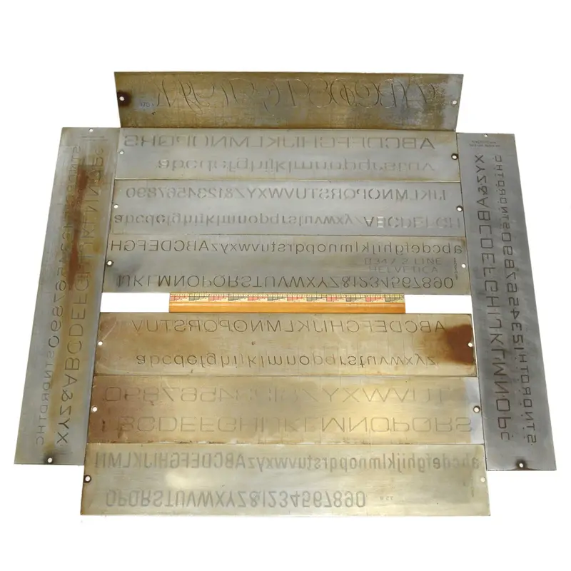 Antique Cronite Engraving Font Kit – 9 Rare Pantograph-Compatible Plates 1