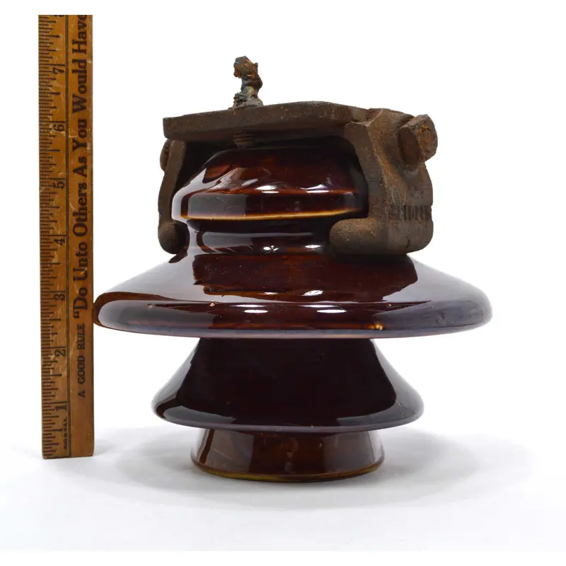 Antique Multi-Skirt Porcelain Insulator (U-961/U-963 Style) With Mounting Hardware 1