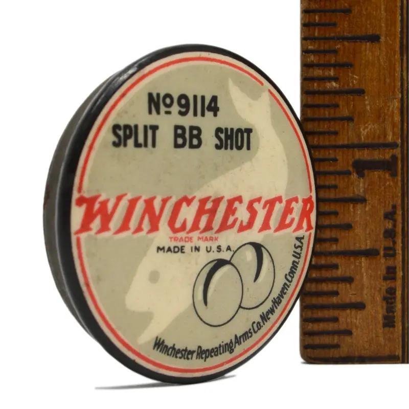 Antique Winchester Split Bb Shot Tin No. 9114 — Whitehead & Hoag, C.1901 1