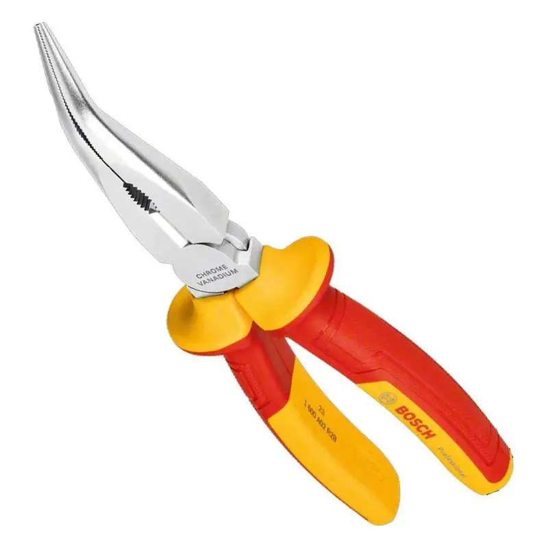 Bosch 200Mm Vde Long-Nose Pliers With 40° Bent Tip (1600A02Ne4) 1