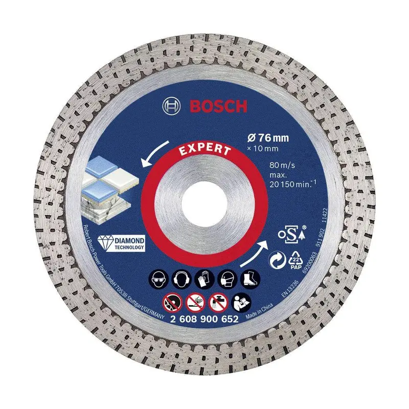Bosch 76Mm Continuous Diamond Tile Cutting Disc – Smooth, Chip-Free Cuts 1