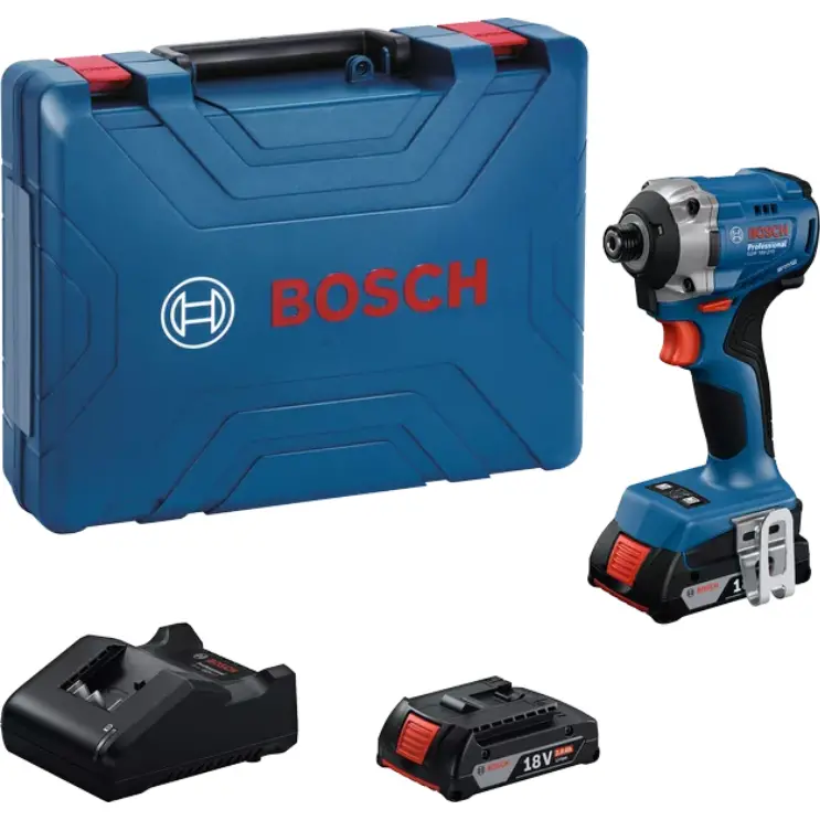 Bosch Gdr 18V-215 Brushless Impact Drill Driver Kit – Includes Batteries & Charger 1