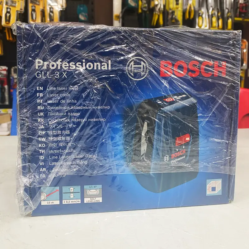 Bosch Gll3X Triple-Line Laser Level – Self-Leveling, 15M Working Range (Opened Packaging) 1