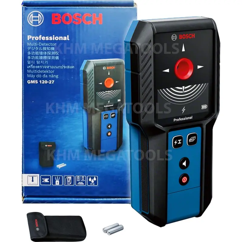 Bosch Gms 120-27 Multi-Material Wall Scanner – Detects Studs, Pipes & Wires 1