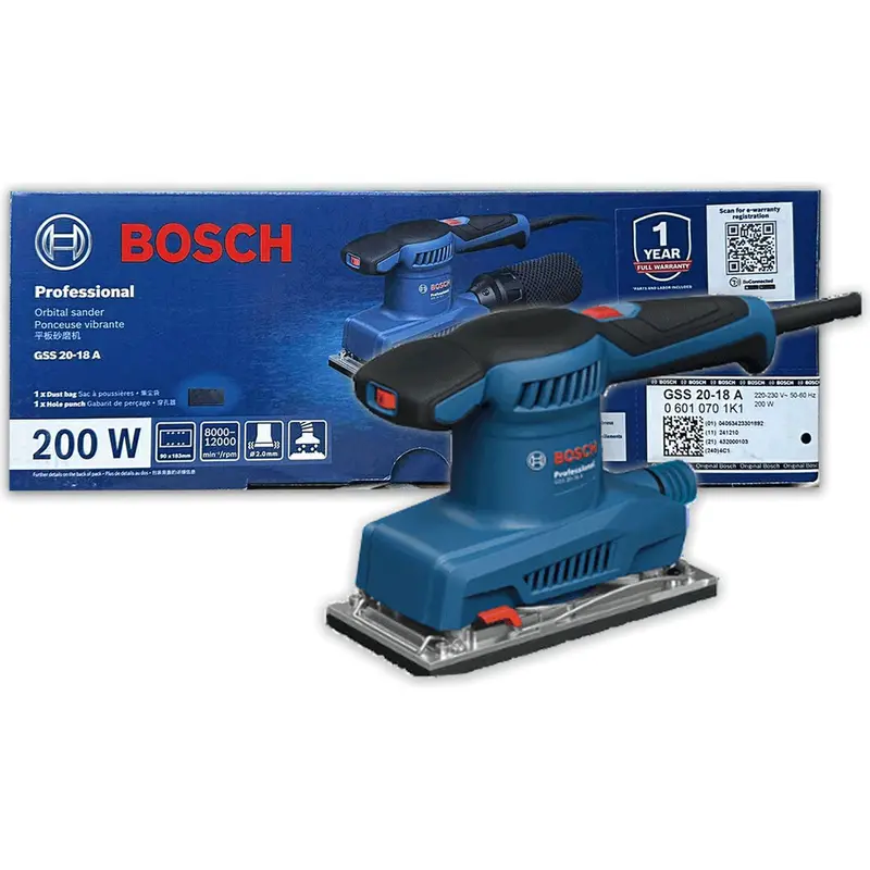 Bosch Gss 20-18A 200W Orbital Finishing Sander 1