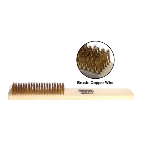 Brass Wire Brush With Ergonomic Wooden Handle 1