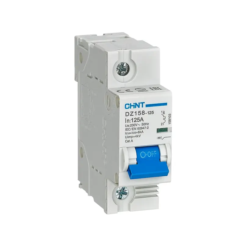 Chint Dz158-125 Main Mcb: 1-Pole 6Ka 400V Ac – 1.5-Module Surface-Mount Unit 1