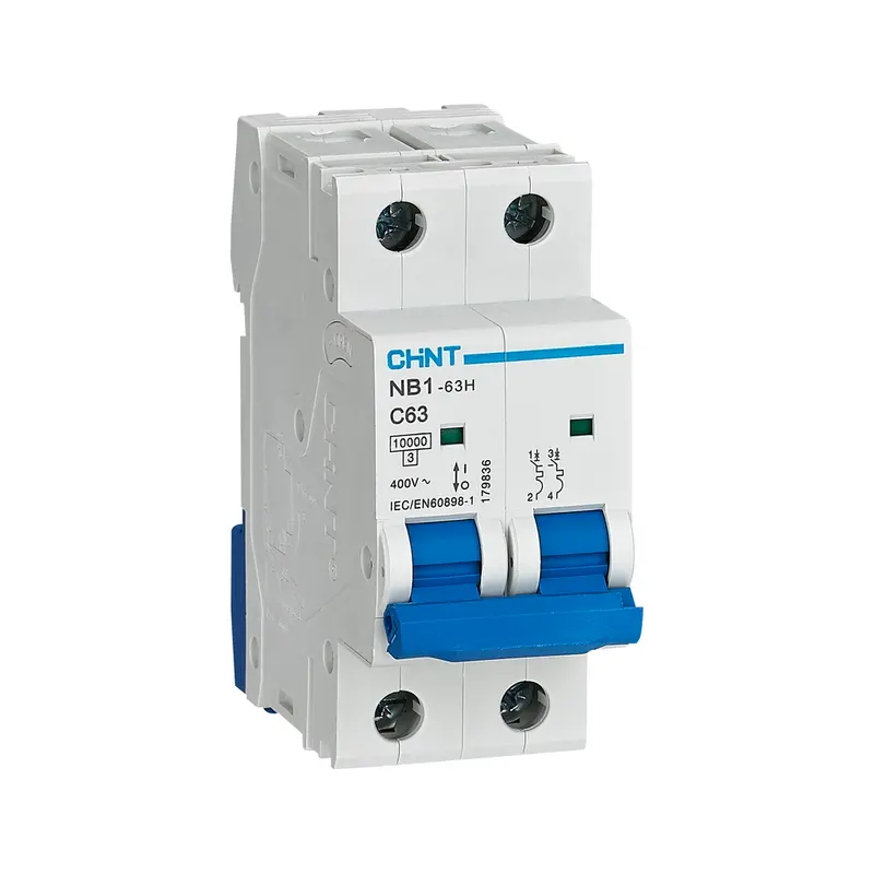 Chint Nb1-63H Series 2-Pole 10Ka Miniature Circuit Breaker With On/Off Indicator – 2-Module 1