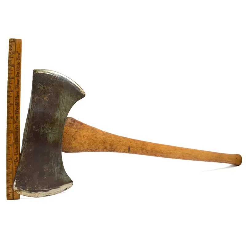 Craftsman Narrow Michigan Pattern Double Bit Axe — With Original Wood Handle 1