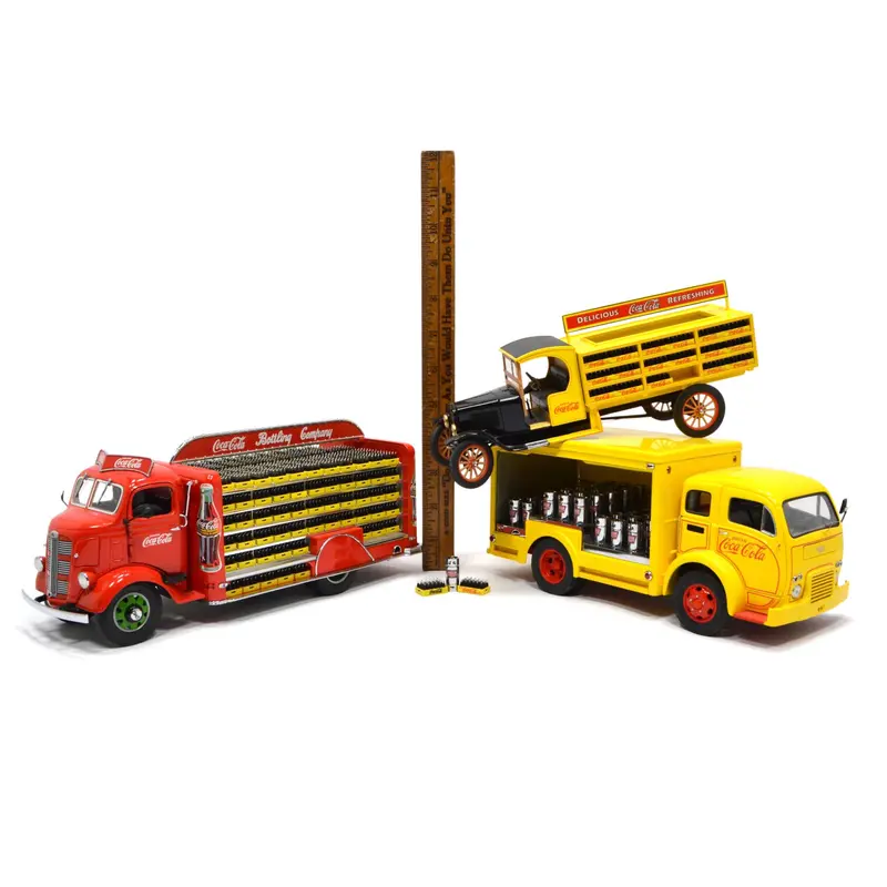 Danbury Mint Coke Diecast Truck Lot – Three Vintage Coca-Cola Delivery Vehicles (1927 Ford, 1938, 1955) 1