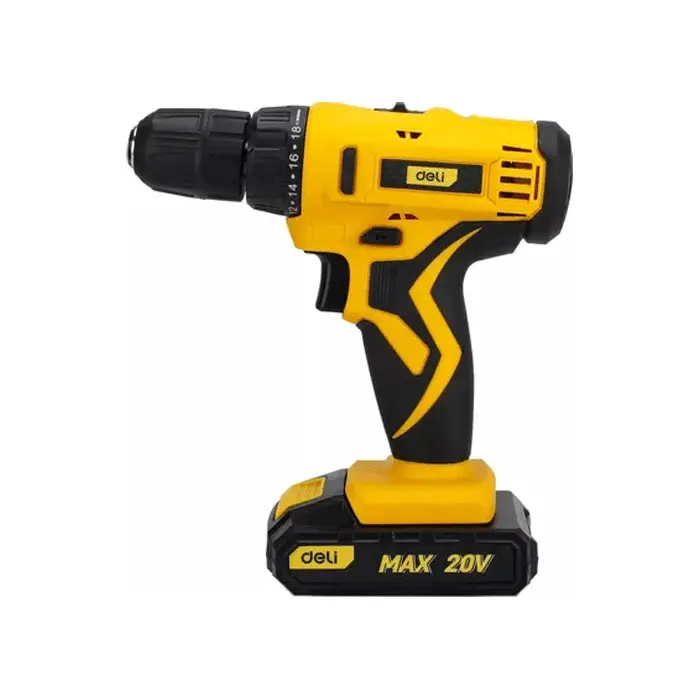 Deli Edl-Dz20-E1D1 20V High-Torque Impact Drill – 3/8" Chuck 1