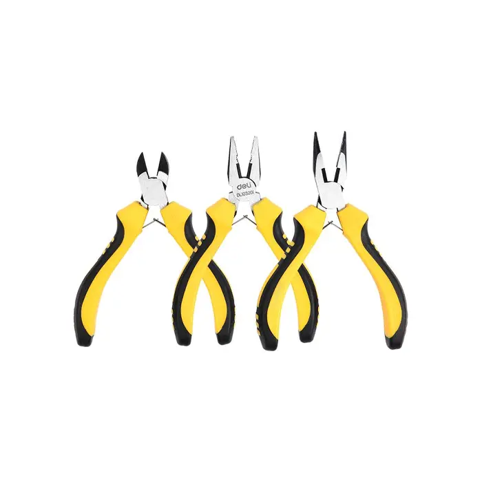 Deli Edl103201-3 Compact 3-Piece Mini Pliers Set For Electronics Repair 1