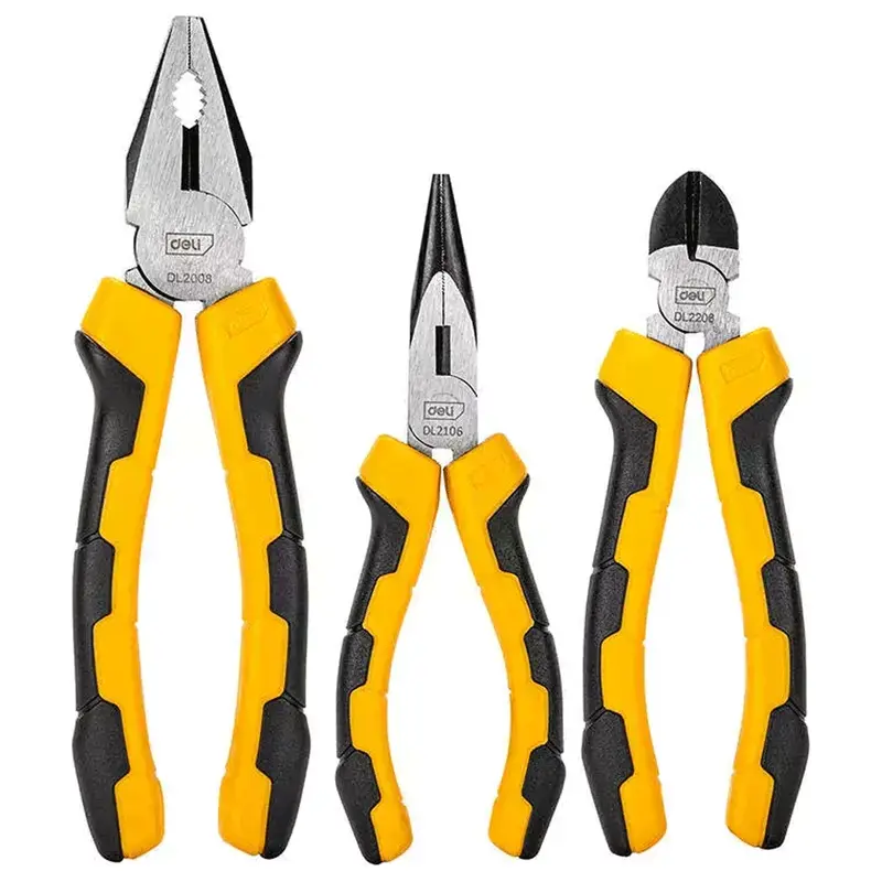 Deli Edl2008-3 General-Purpose 3-Piece Pliers Set For Diy Tasks 1