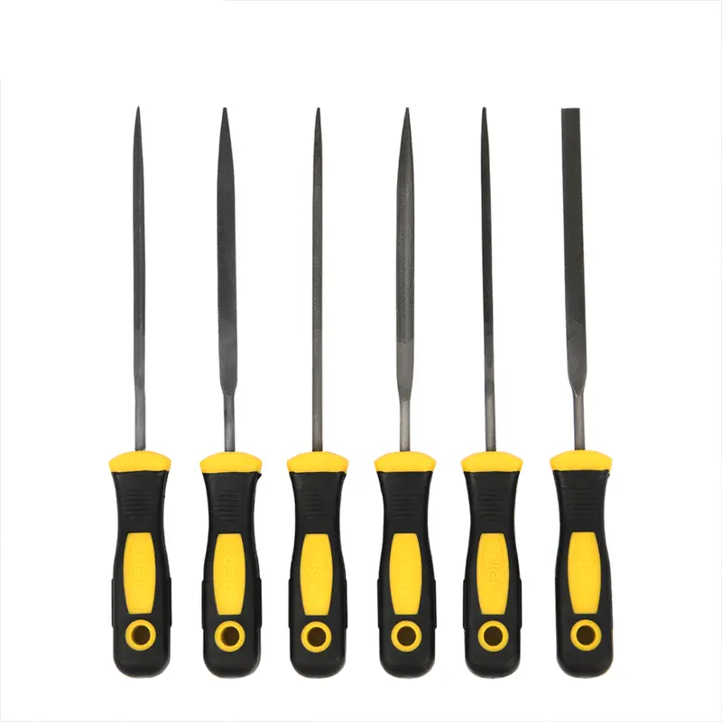 Deli Edl2141 6-Piece Assorted File Set For Smoothing, Shaping, And Deburring 1