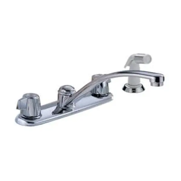 Delta Two-Handle Kitchen Faucet With Chrome Knobs 1