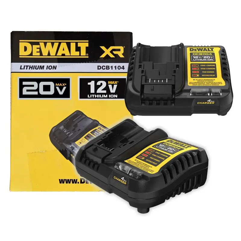 Dewalt Dcb1104 Dual-Voltage Charger – Supports 12V & 20V Max* Li-Ion Batteries 1