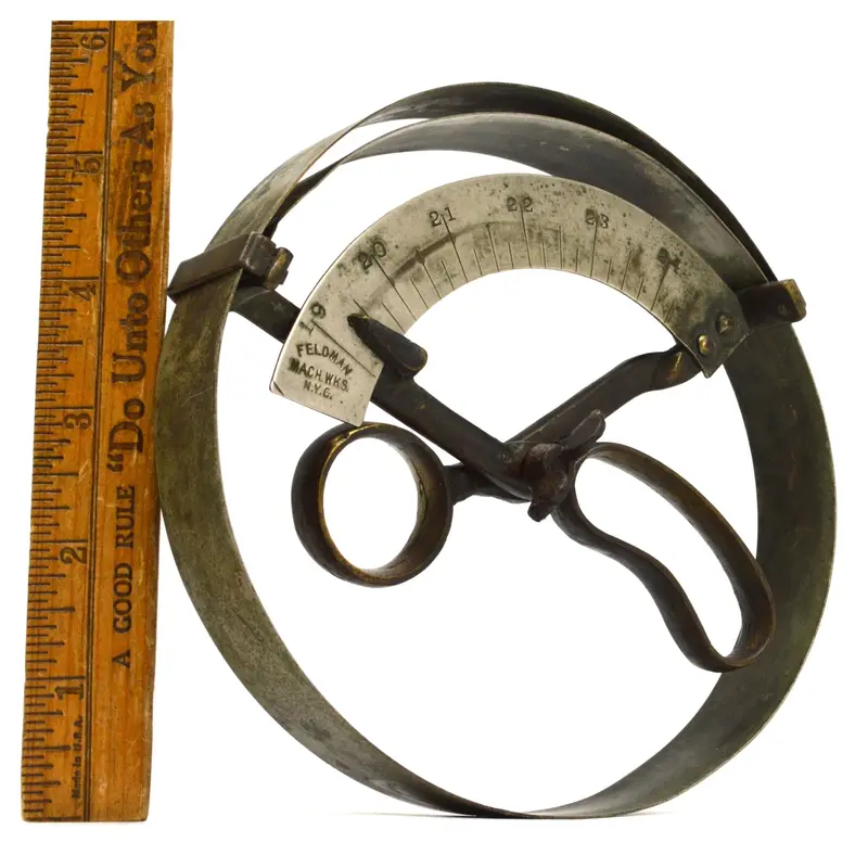 Feldman Mach Works Adjustable Hat Sizer — Antique Millinery Tool 1