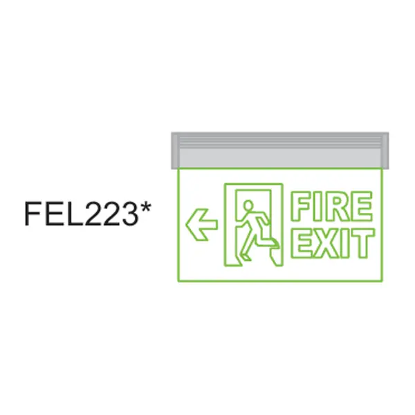 Firefly Acrylic Single-Face Exit Light – 1.2V 600Mah Ni-Cd 1
