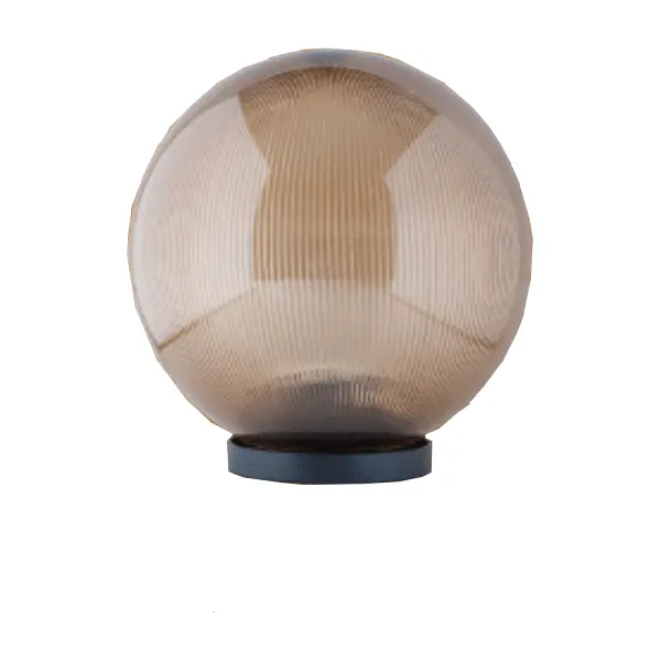Firefly Globe Garden Lamp With Prismatic Smoke Glass Diffuser – Post-Mounted 1
