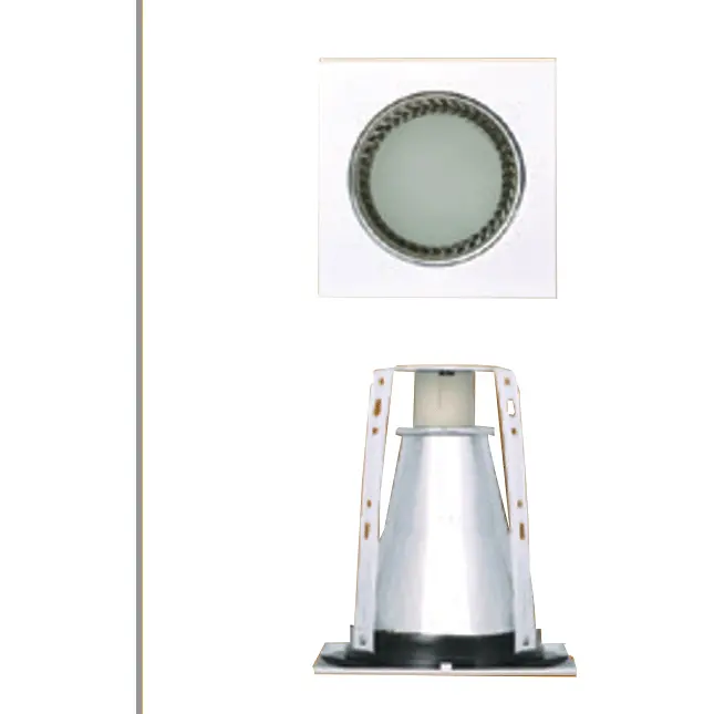 Firefly Square Vertical Recessed Downlight With Partial Frosted Glass 1