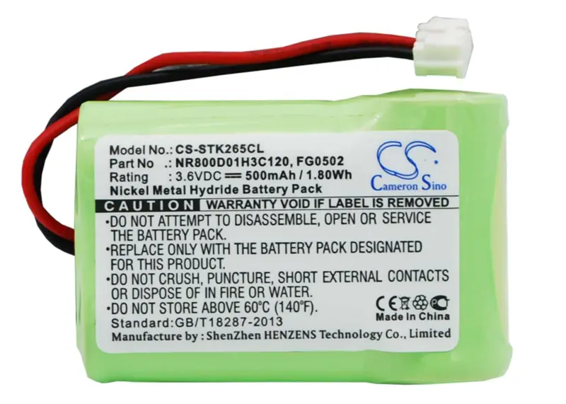 France Telecom Cordless Phone Battery – 3.6V Ni-Mh, 500Mah, 1.8Wh 1