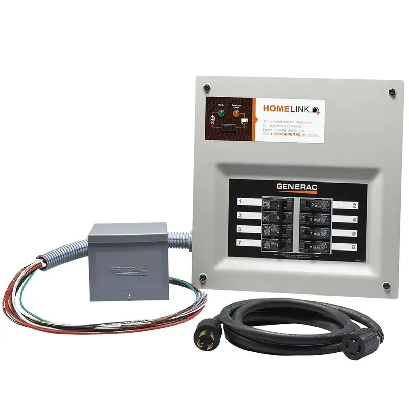 Generac Homelink Manual Transfer Switch – 30A Indoor Kit For 6–8 Circuits (Model 6853) 1