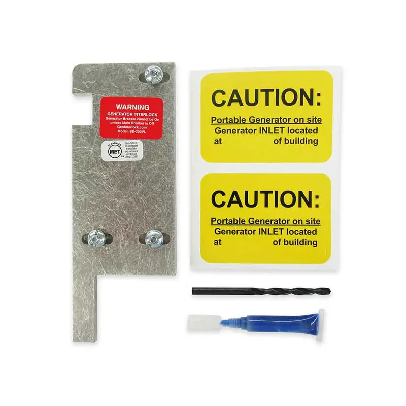 Geninterlock Sd-200Vl 150/200A Interlock Kit – Compatible With Square D Vertical-Throw Qo & Homeline Panels (3.25–4 Inch) 1