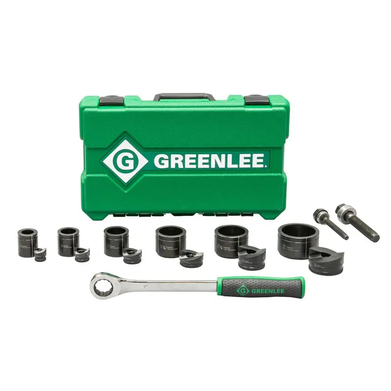 Greenlee 7238Sb Ratchet-Driven Manual Knockout Punch Kit (1/2"–2") 1