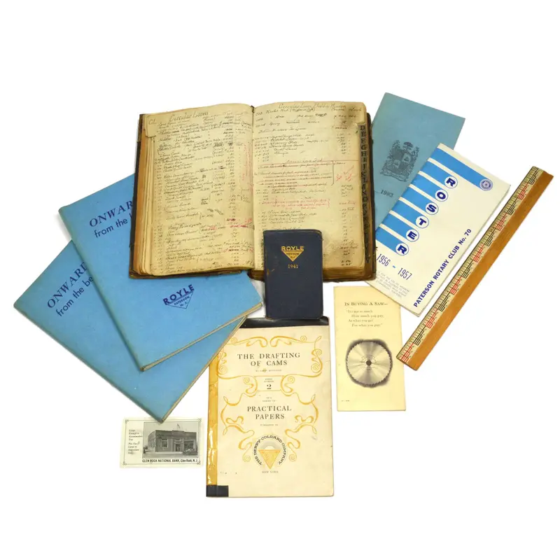 Handwritten Machinist’S Design Logbook By John Royle With Industrial Ephemera 1