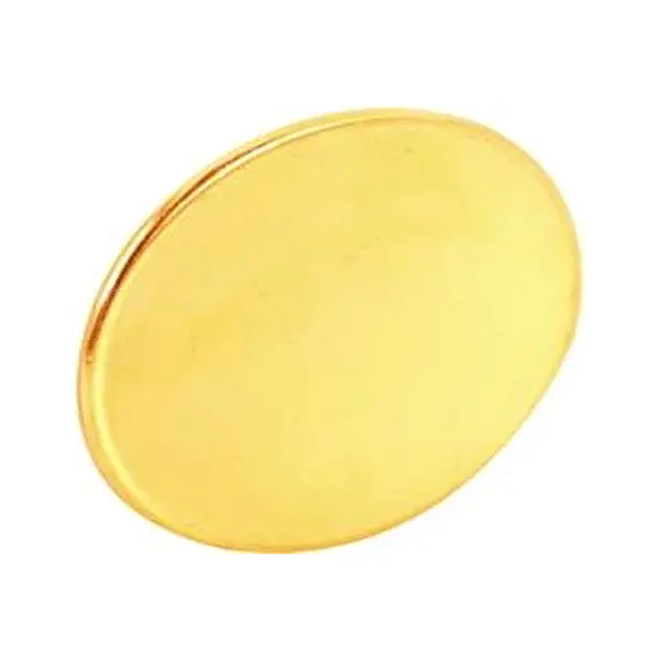Hs Concave-Style Cabinet Knob In Polished Brass Finish 1