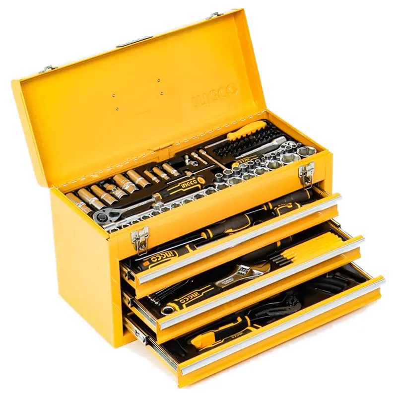 Ingco 132-Piece Premium Tool Chest Set With Rugged Case 1