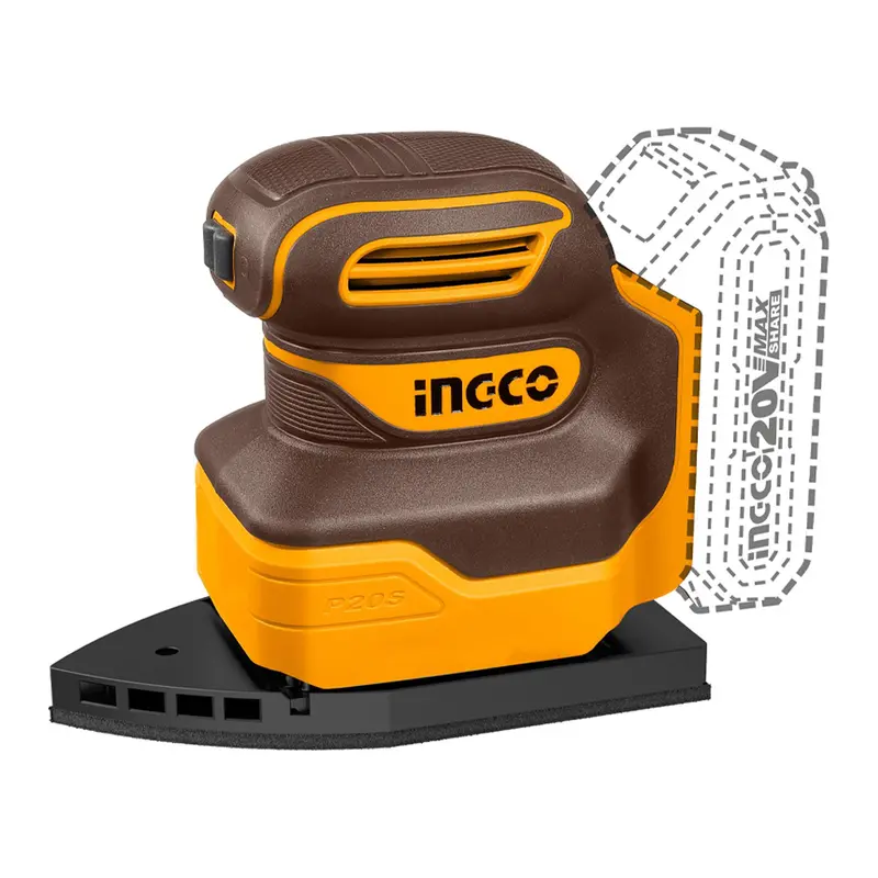Ingco 20V Cordless Palm Sander – Bare Unit (No Battery Or Charger) 1