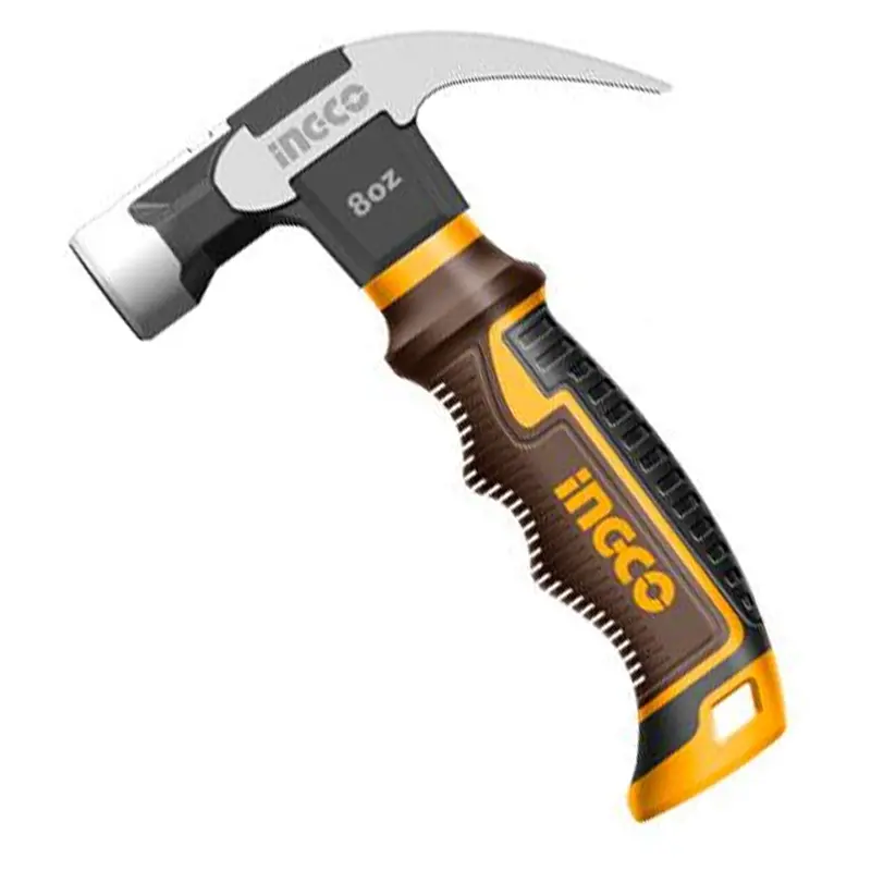 Ingco 8-Ounce Mini Claw Hammer — Fiberglass Handle (Hch81008D) 1