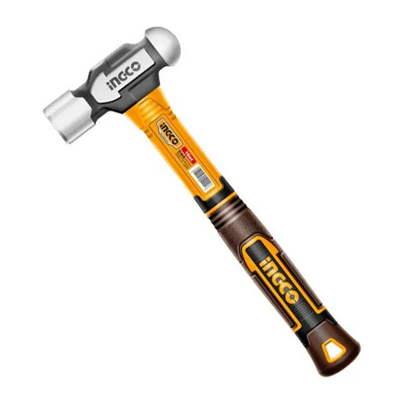 Ingco Ball Peen Hammer – Fiberglass-Handled Striking Tool For Metalworking & Riveting 1