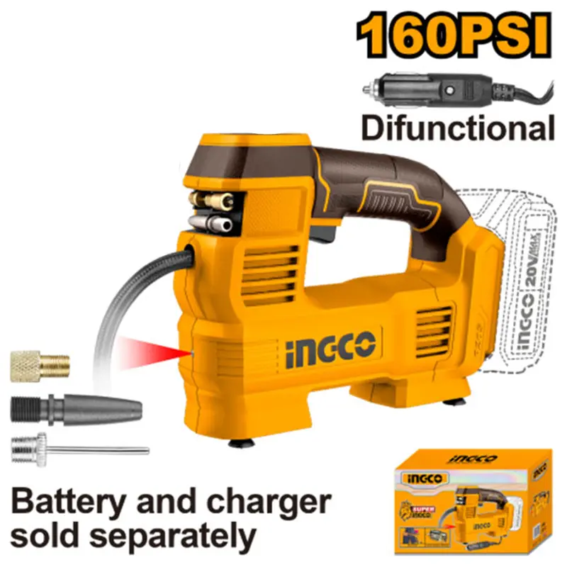 Ingco Cacli2012 20V Cordless Tire Inflator (Bare Unit) 1