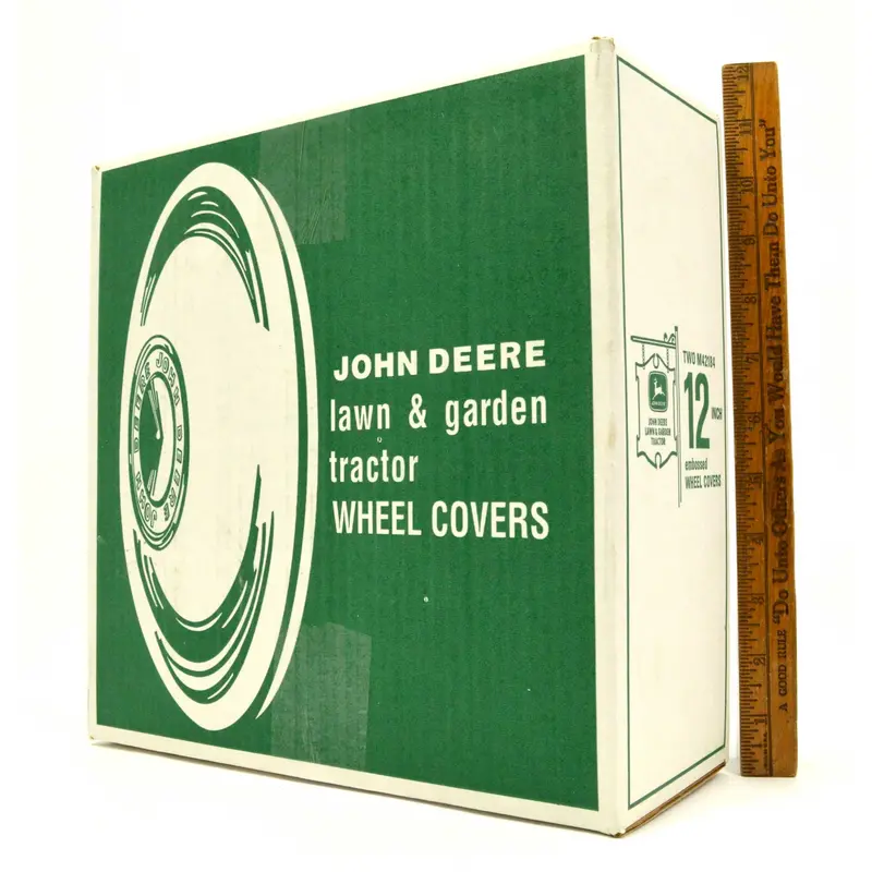 John Deere Chrome Hubcaps – Model M42184, Pair Of 11" Wheel Covers In Original Packaging 1