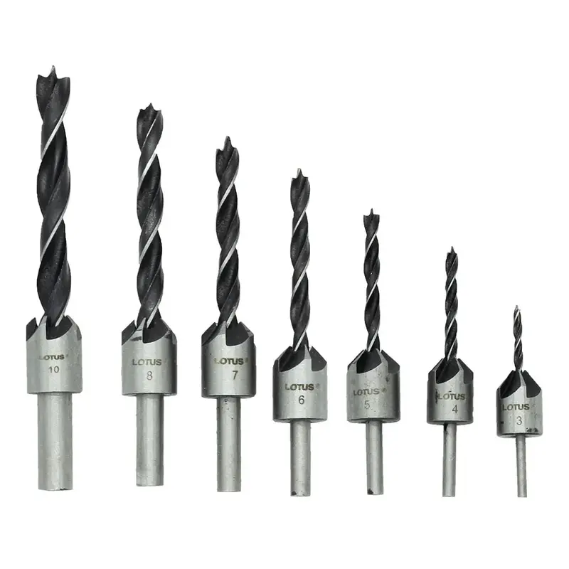 Lotus 7X Ltxt700Csd/F Countersink Bit Set – Multi-Flute Design For Clean Chamfering 1
