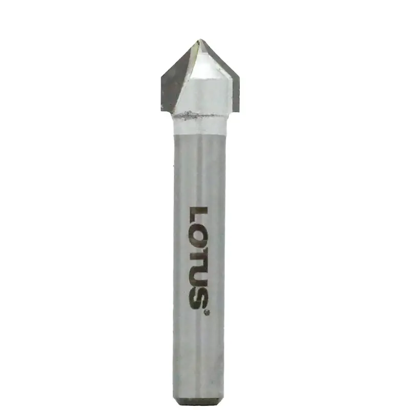 Lotus 90-Degree V-Groove Router Bit – 1/4-Inch Shank 1