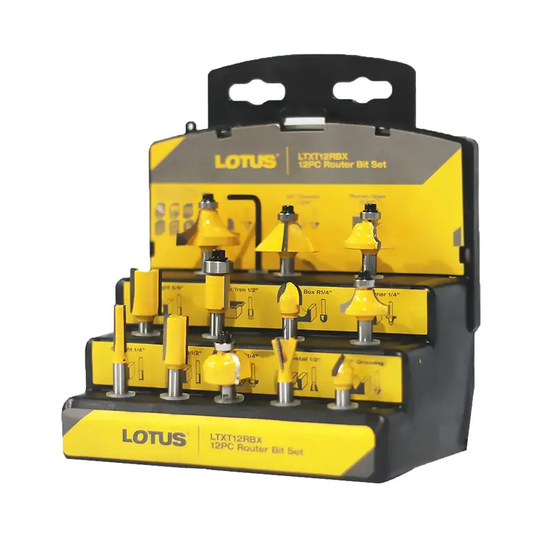 Lotus Router Bit Set – Multi-Profile Carbide-Tipped Cutting Tools 1