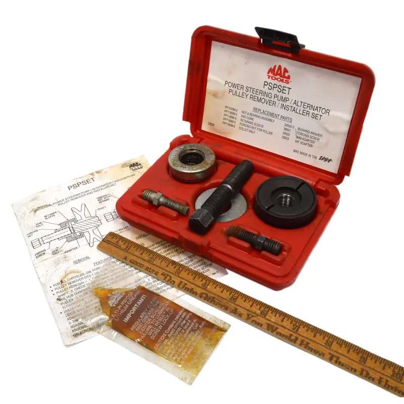 Mac Power Steering Pump & Alternator Pulley Remover/Installer Set – Pspset, Previously Used 1